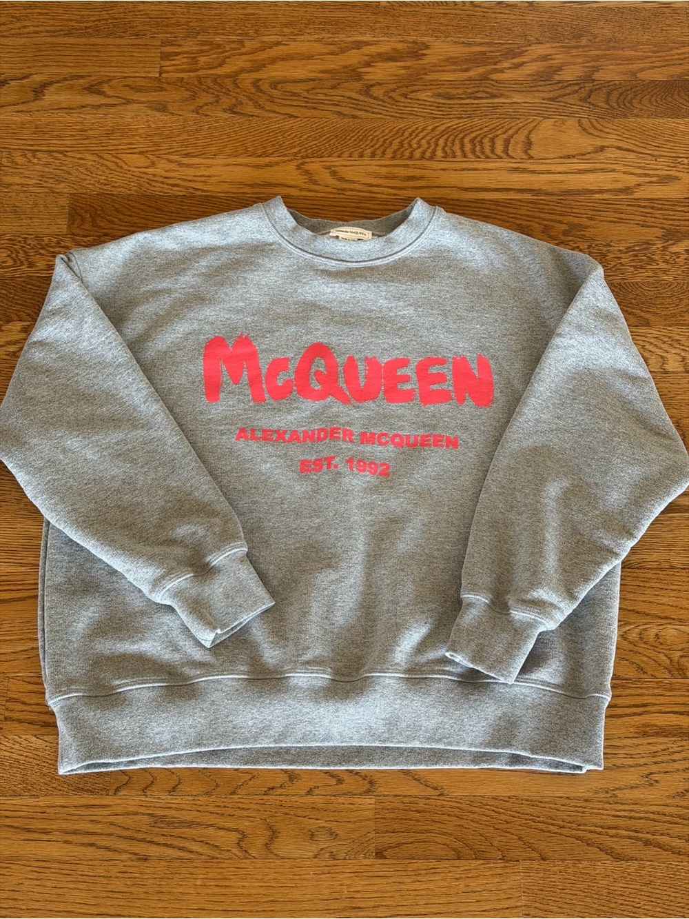 Alexander McQueen Women’s Oversized Graffiti Logo Sweatshirt